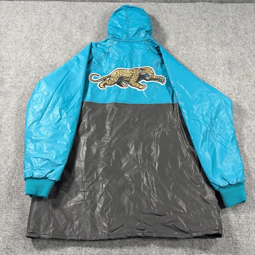 Vintage Jacksonville Jaguars Rain Jacket Medium 90s Prowler Logo Waterproof Rare